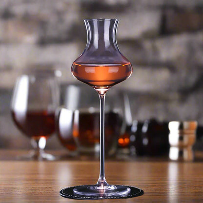 Premium Lead-Free Crystal Whiskey Nosing Glass - Cognac Brandy Snifter & Liqueur Tasting Goblet