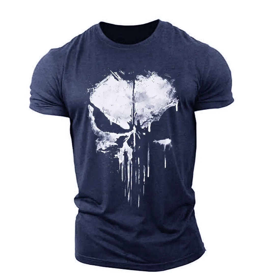 MGS Powerful Punisher 3D Printed Men's Tee: Unleash Confidence! - Man Gifts Shop