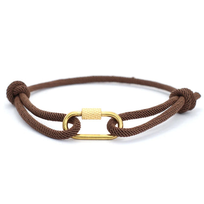 MGS Adjustable Handmade Rope Bracelet for Men – Stainless Steel Buckle & 3mm Beads