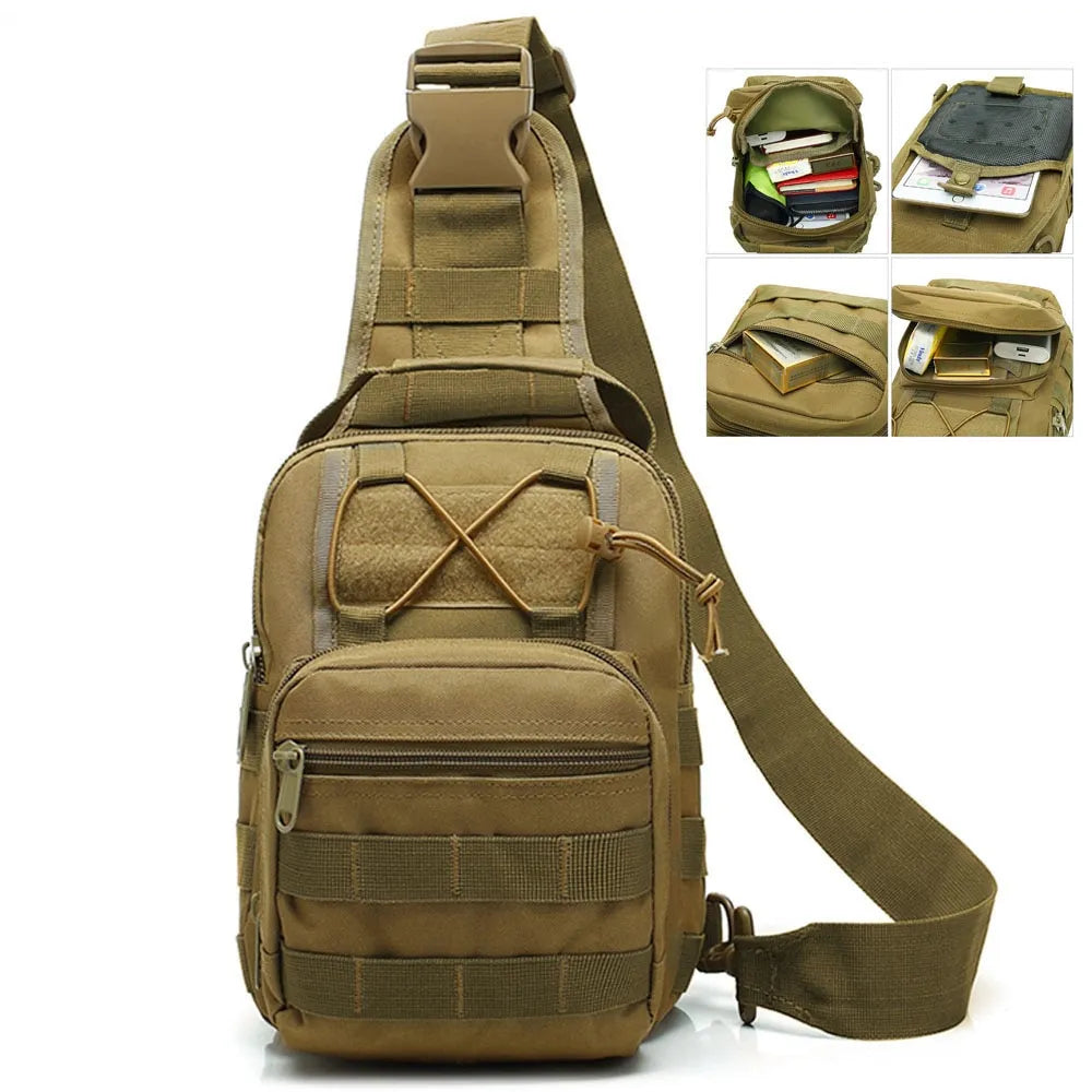 Rugged Tactical Crossbody Chest Bag for Adventurous Men - Man Gifts Shop