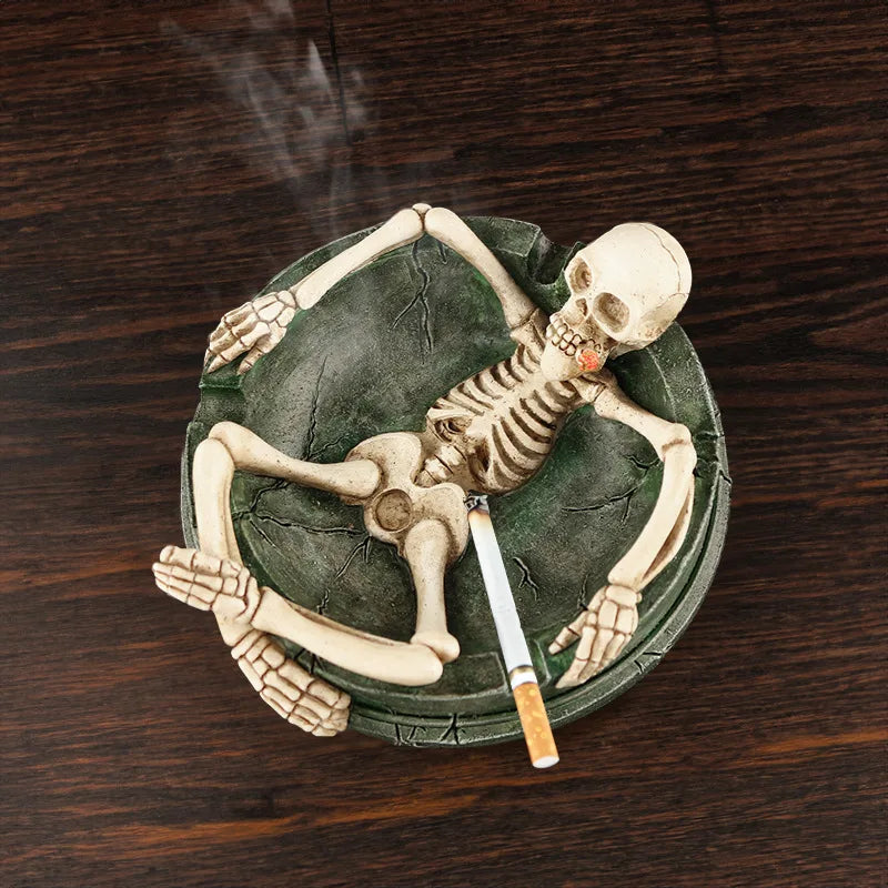 Expressive Skeleton Body Resin Ashtray: A Quirky Table Decoration for Home Ornaments and Unique Halloween Gifts - Man Gifts Shop