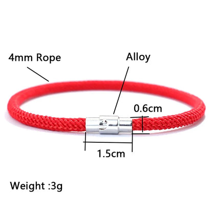 Minimalist Rope Bracelet with Magnetic Clasp – Multiple Colors – Unisex by Knotic