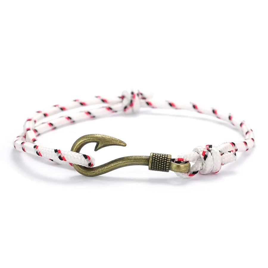 Knotic Retro Fishhook Bracelet for Men – Adjustable Handmade Nautical Style