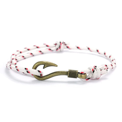 Knotic Retro Fishhook Bracelet for Men – Adjustable Handmade Nautical Style