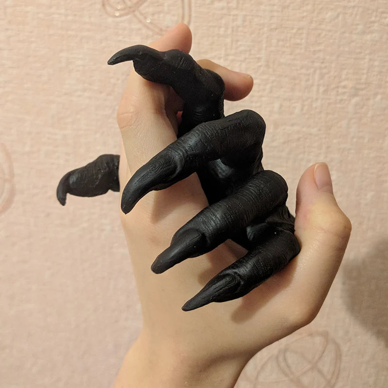 Enchant Your Space: Gothic Witch’s Hand Resin Sculpture with Aesthetic Wall Hooks