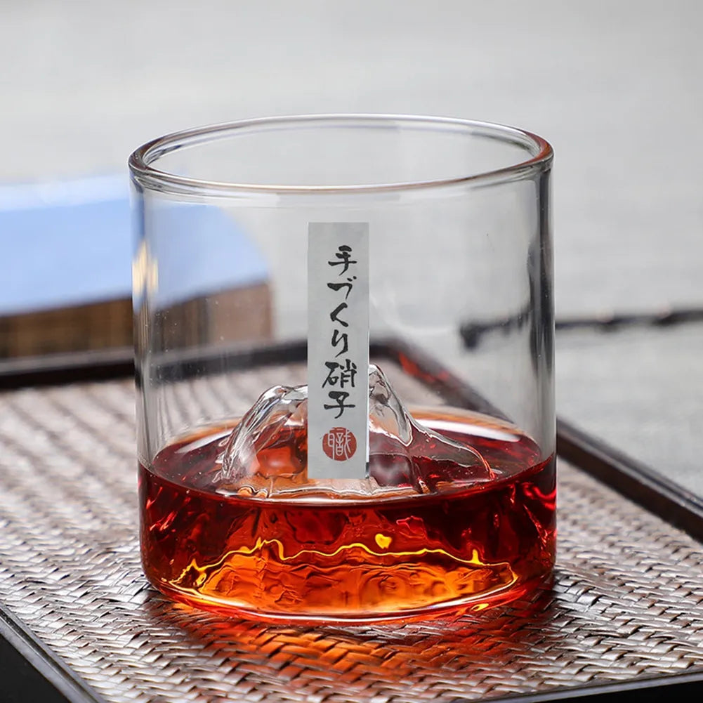 MGS Japanese Whisky Glass Cup 3D Mountain Water Glass - Man Gifts Shop