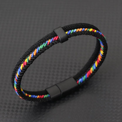 Handmade Rope Bracelet for Man – Dark Blue Woven Gift for Him