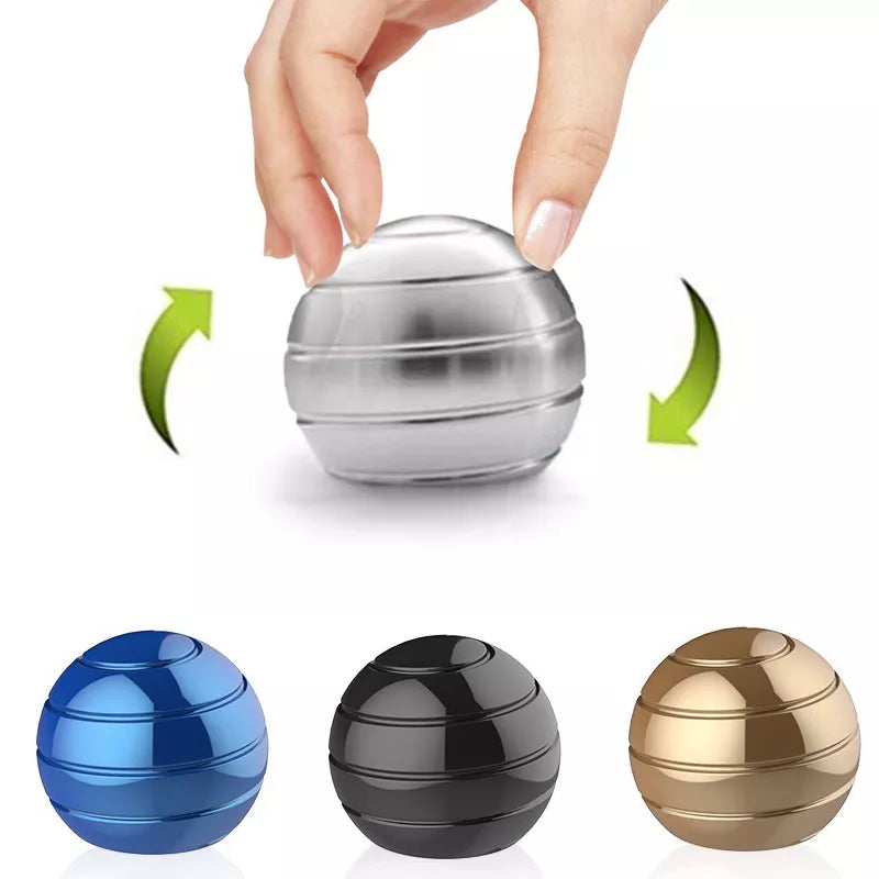 Desk Stress Relief: The Hypnotic Rotating Spherical Gyroscope Fidget Toy - Man Gifts Shop