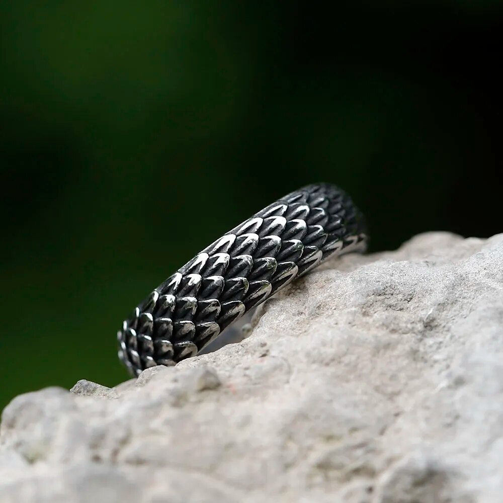 Men's 316L stainless steel Vintage Nordic Viking Dragon Ring - Man Gifts Shop