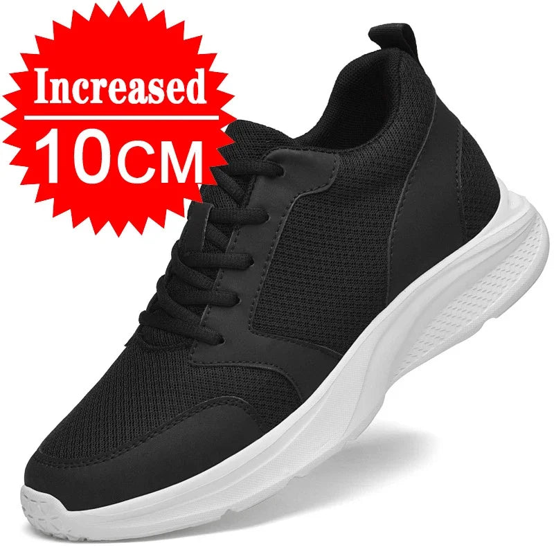 Men’s Height-Increase Elevator Sneakers | 8cm & 10cm Height Boost - White