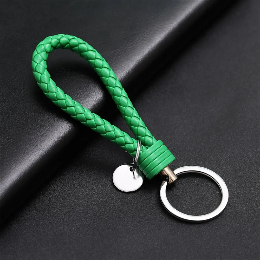 MGS PU Leather Braided Woven Rope EDC Keychain - Man Gifts Shop