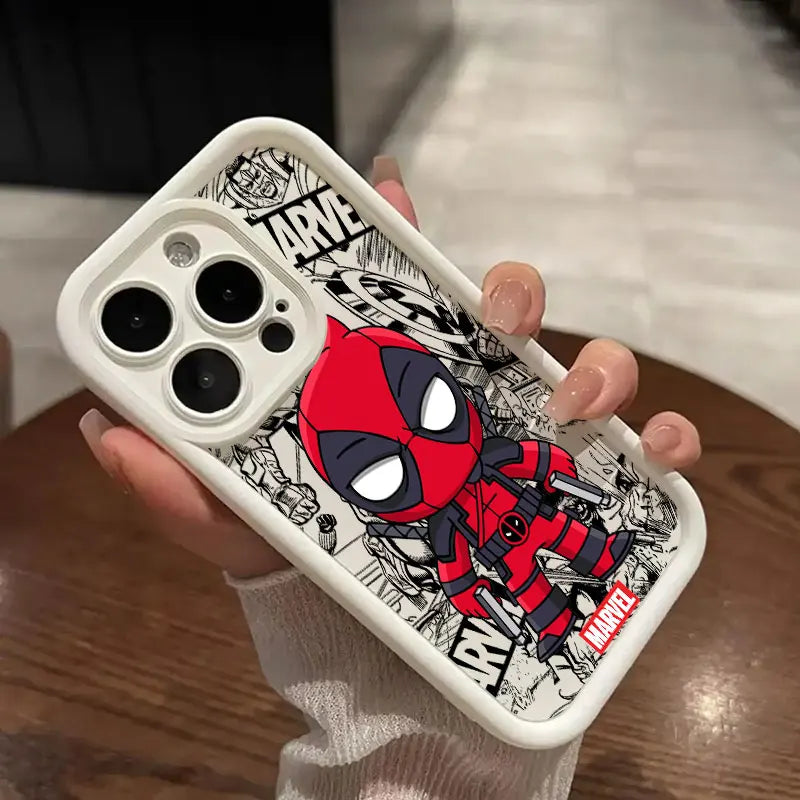 Marvel Cartoon Venom Deadpool Groot Phone Case for iPhone 14, 15 & 16 – Shockproof & Stylish Protection