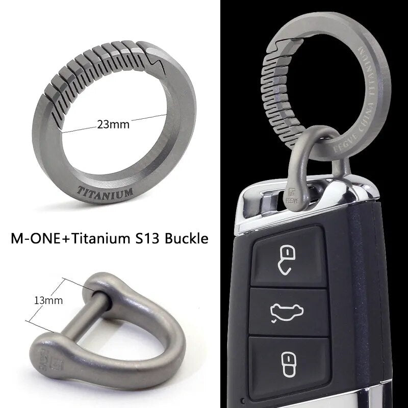 Real Titanium EDC Keychain Luxury Car Key Ring - Man Gifts Shop