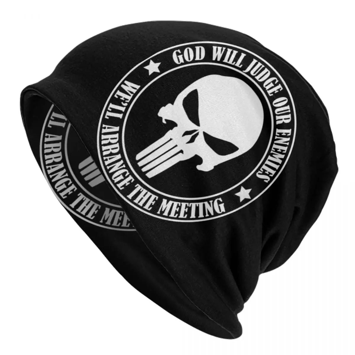 Embrace the Dark Elegance with Heavy Metal Punisher Skull Beanies - Man Gifts Shop