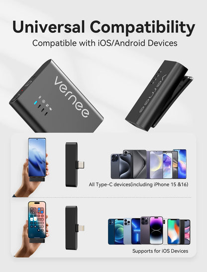 Capture Crisp Audio Anywhere with the Vernee M1 Wireless Lavalier Microphone