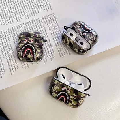 Shark Mouth Earphone Case USB Bag for AirPods 1/2/3/Pro – Luxury Bluetooth Earphone Case with Cool Design