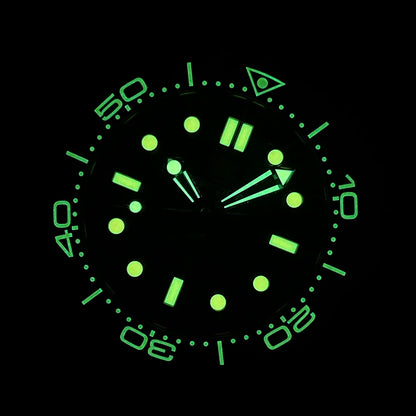 STEELDIVE SD1957 Automatic Dive Watch – 42mm Vintage Bezel, Green Luminous, Sapphire Glass, 200M Waterproof