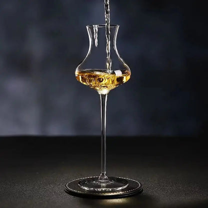 Premium Lead-Free Crystal Whiskey Nosing Glass - Cognac Brandy Snifter & Liqueur Tasting Goblet