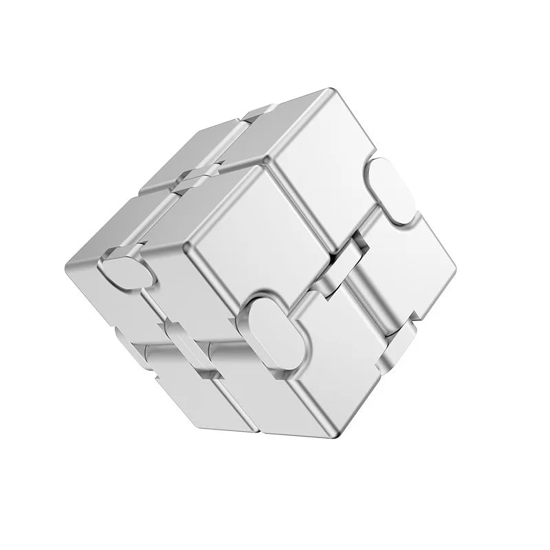 MGS Ease Stress with Our Metal Infinity Cube - Perfect Gift, Ideal for Anxiety Relief at the Office - Man Gifts Shop