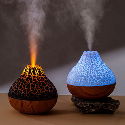 Original Kinscoter 300ML Volcano Air Humidifier – USB Mist Diffuser with 7-Color Light