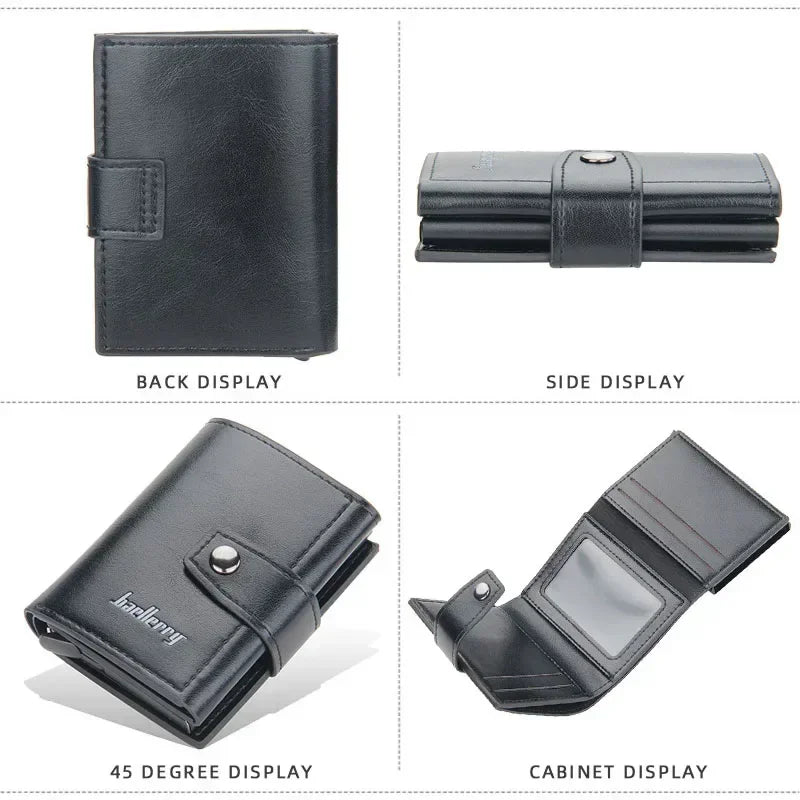 Personalized RFID-Blocking Leather Wallet for Men