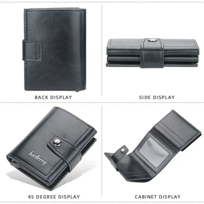 Personalized RFID-Blocking Leather Wallet for Men