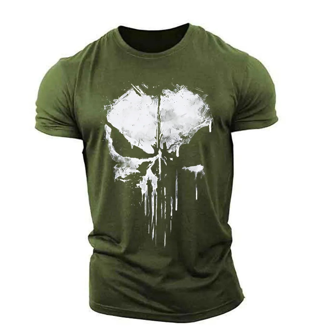 MGS Powerful Punisher 3D Printed Men's Tee: Unleash Confidence! - Man Gifts Shop