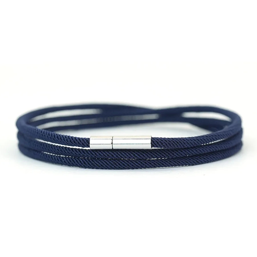 Bold Dark Yellow 3-Layer Milan Cord Bracelet – Refined Style for Him