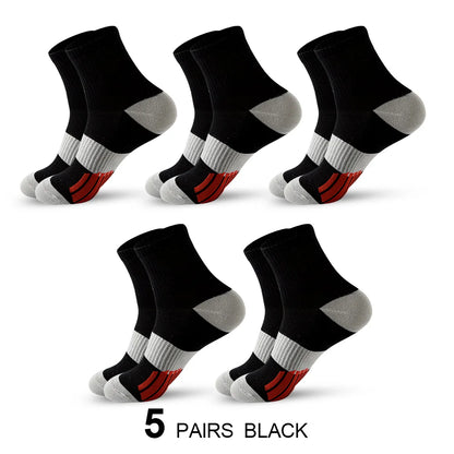 5 Pairs Men’s Cushioned Ankle Socks – Breathable, Athletic & Everyday Ready