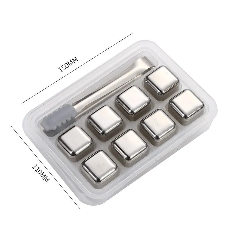 Stainless Steel Ice Cubes Set Stones for Whiskey or Wine - Man Gifts Shop