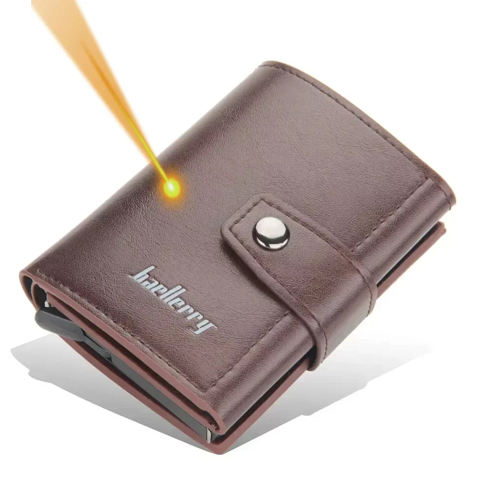 Personalized RFID-Blocking Leather Wallet for Men