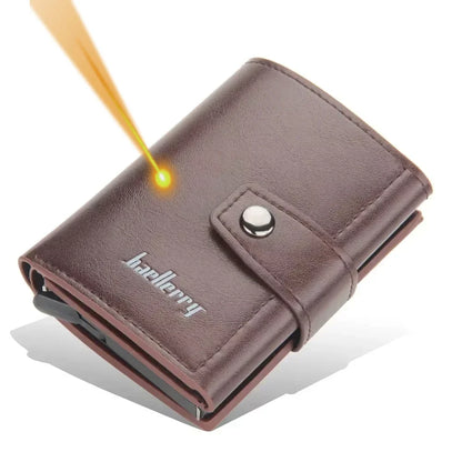 Personalized RFID-Blocking Leather Wallet for Men