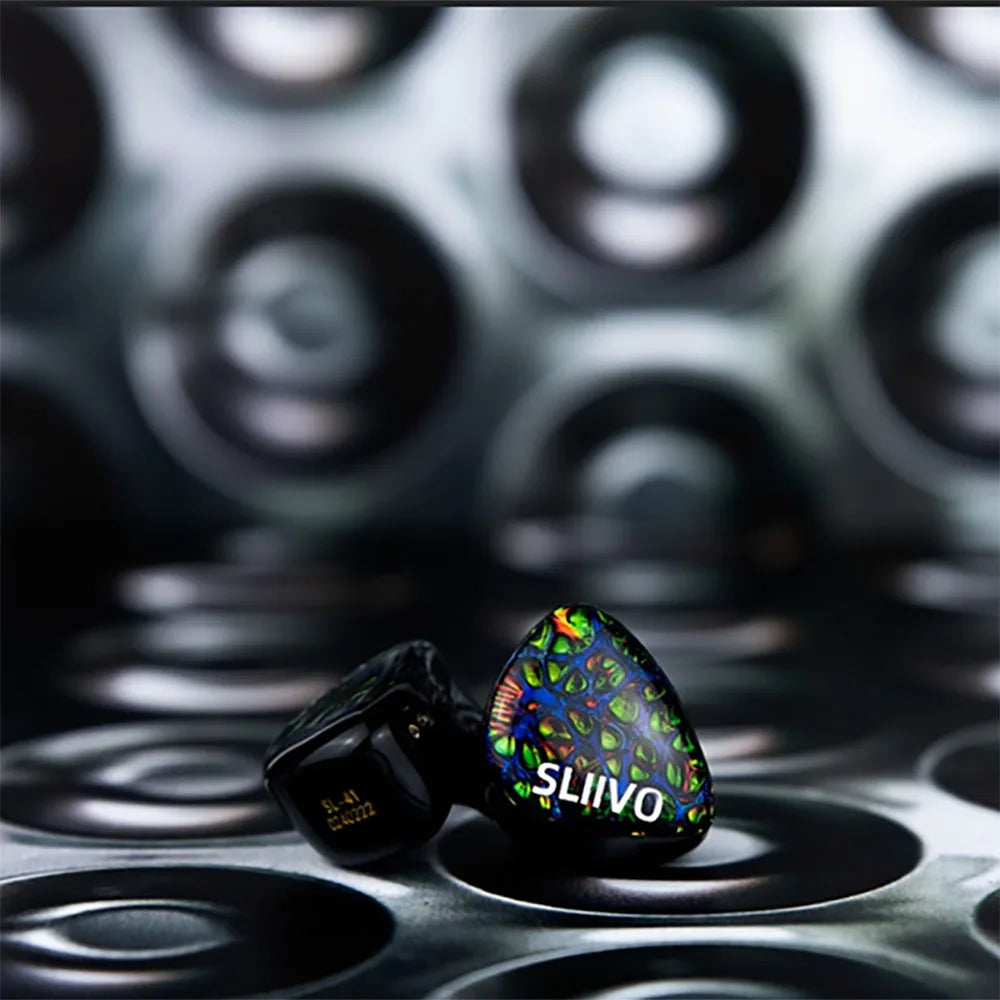 SLIIVO SL41 MK2 IEM 1DD+4BA Hybrid Technology In-Ear Headphones 10 Drivers Hifi In-Ear Monitor 2-Pin Balanced Plug