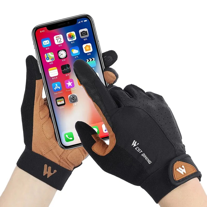 Original WEST BIKING Full Finger Cycling Gloves - Man Gifts Shop