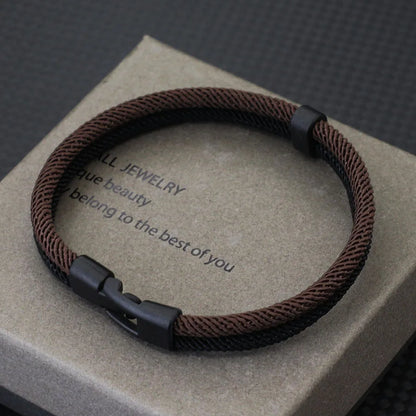 Rugged & Stylish: MGS Men's Bicolor Milan Rope Bracelet