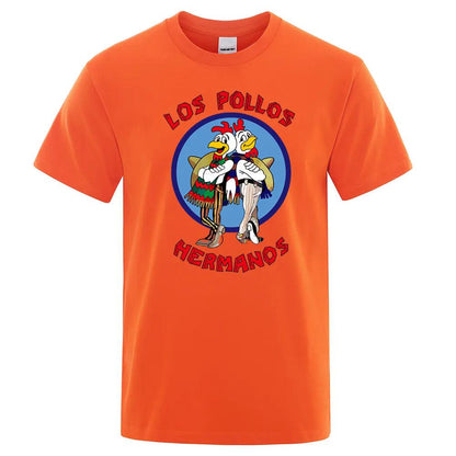 LOS POLLOS Hermanos Funny Printed T-Shirt Cotton - Man Gifts Shop