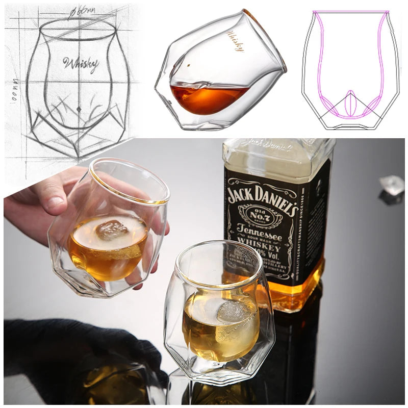 Bestselling Insulated Luxury Whisky Glass Set: Double-Bar Design - Man Gifts Shop