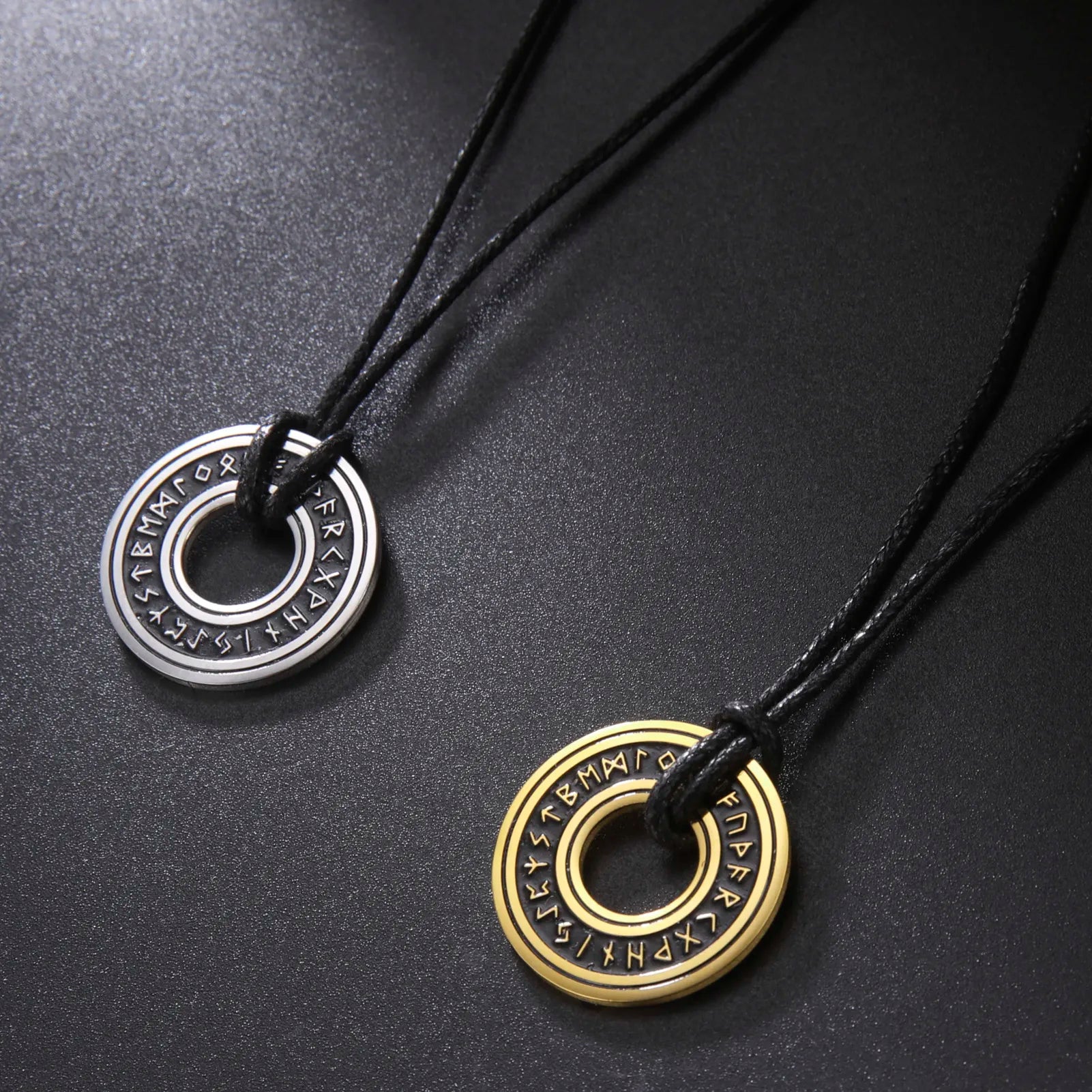 Norse Rune Pendants: Timeless Stainless Steel Necklaces for Men, Featuring Viking Symbols, Pagan Elder Futhark Amulets and Talismans - Man Gifts Shop