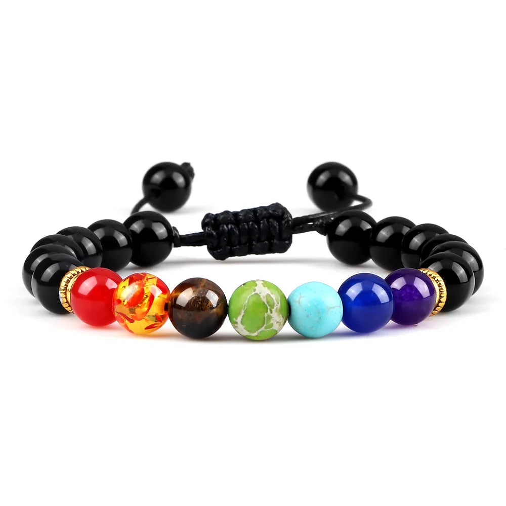 MGS Black Lava Stone Beads Charm Bracelet - Man Gifts Shop