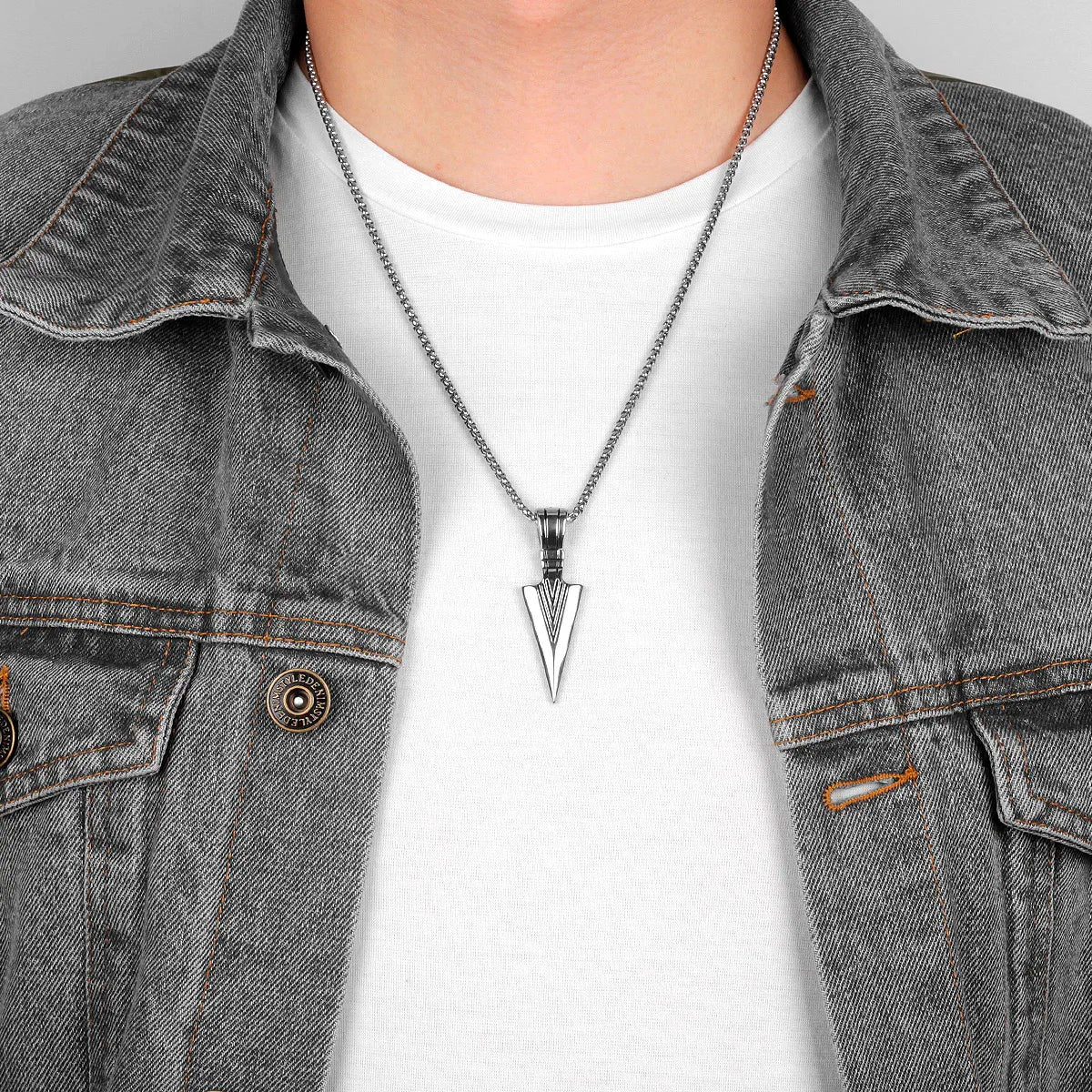 Forge Your Legacy: Spartan Spearhead Long Necklace for Men