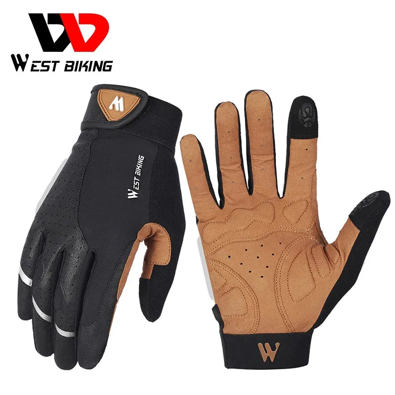 Original WEST BIKING Full Finger Cycling Gloves - Man Gifts Shop