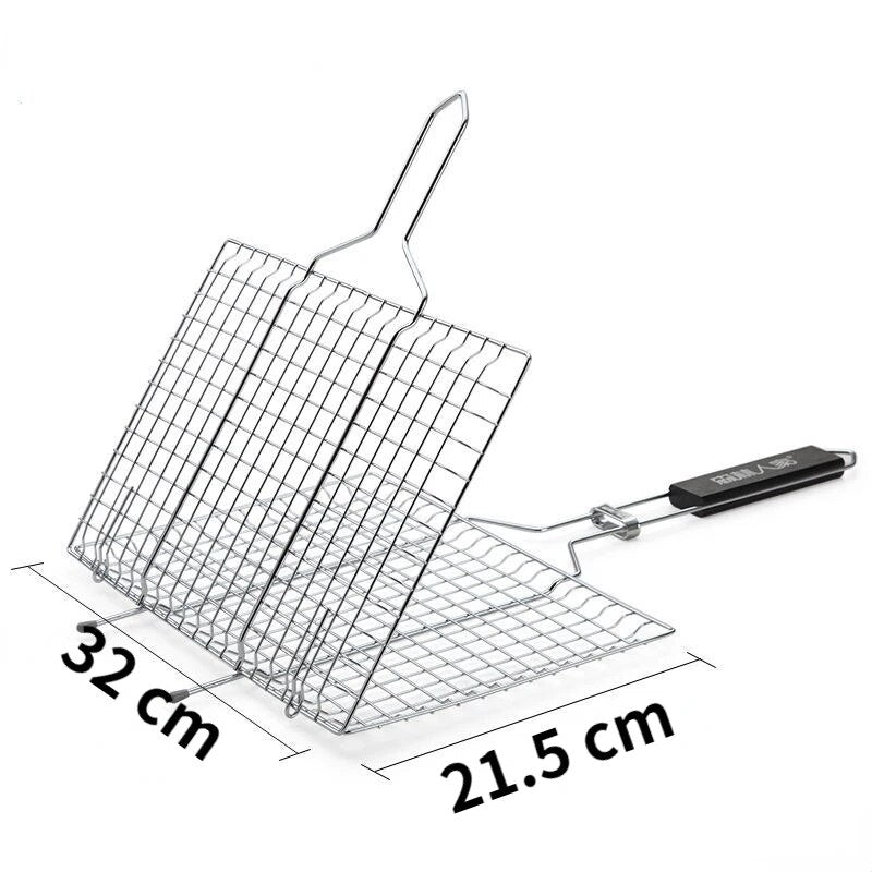 Stainless Steel BBQ Grill Grid Portable Outdoor Grill Basket - Man Gifts Shop