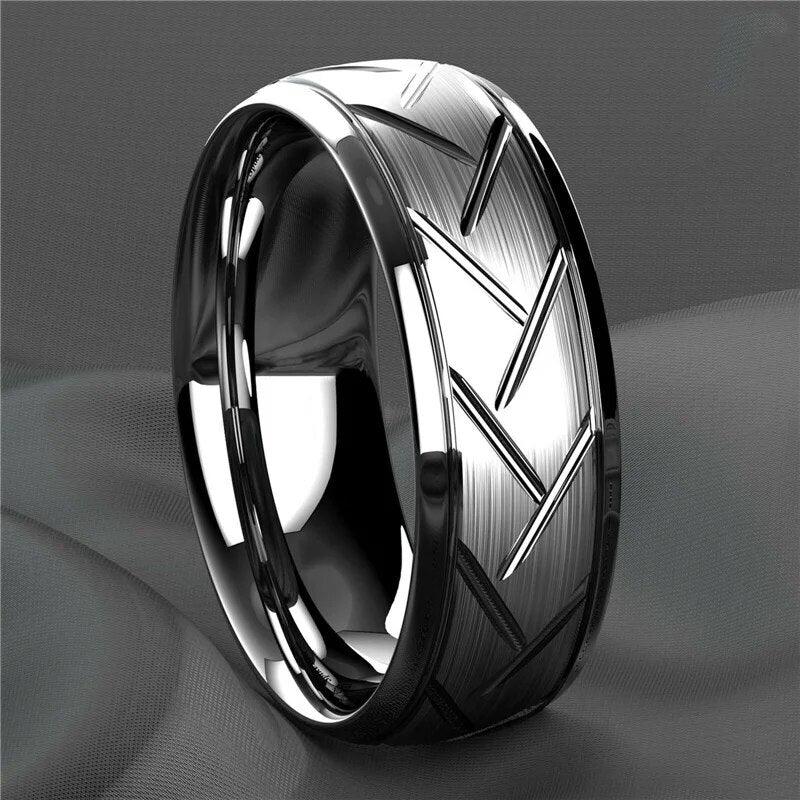 8mm Black Titanium steel Ring for Men - Man Gifts Shop