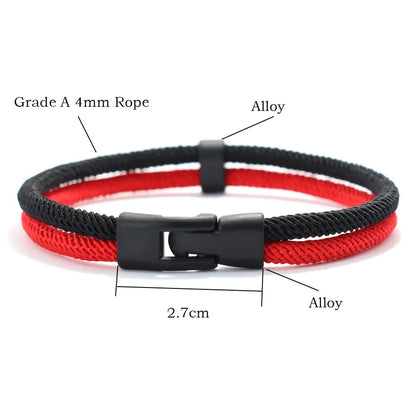 Rugged & Stylish: MGS Men's Bicolor Milan Rope Bracelet