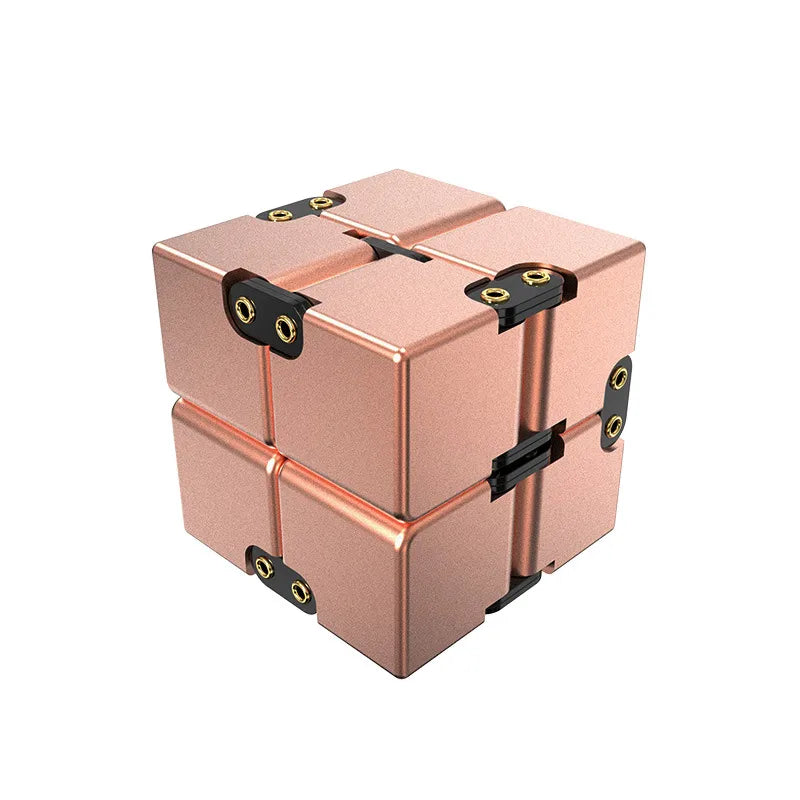 MGS Ease Stress with Our Metal Infinity Cube - Perfect Gift, Ideal for Anxiety Relief at the Office - Man Gifts Shop