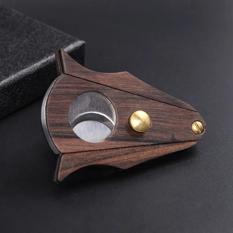 High-Quality Wooden Cigar Cutter with Sharp Blade - Man Gifts Shop