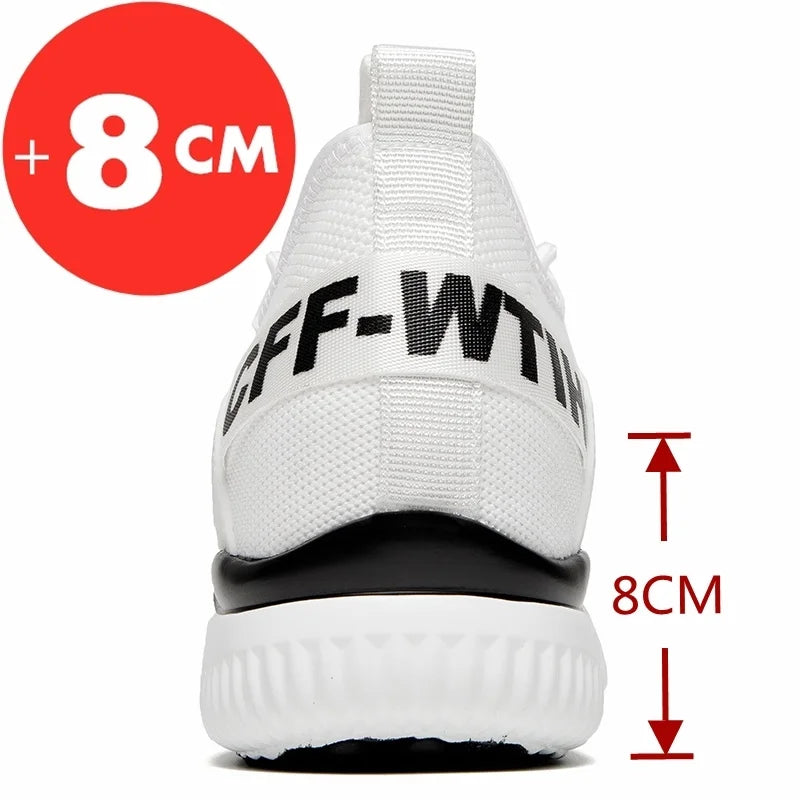 Men's Height Increase Elevator Sneakers | 8cm Height Boost