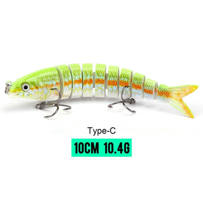 MGS 10/14cm Sinking Wobblers Fishing Lures Jointed Crankbait Swimbait 8 Segment Hard Artificial Bait For Fishing Tackle Lure - Man Gifts Shop