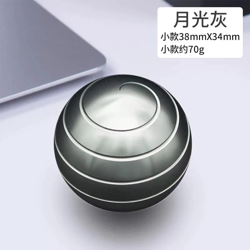 Desk Stress Relief: The Hypnotic Rotating Spherical Gyroscope Fidget Toy - Man Gifts Shop