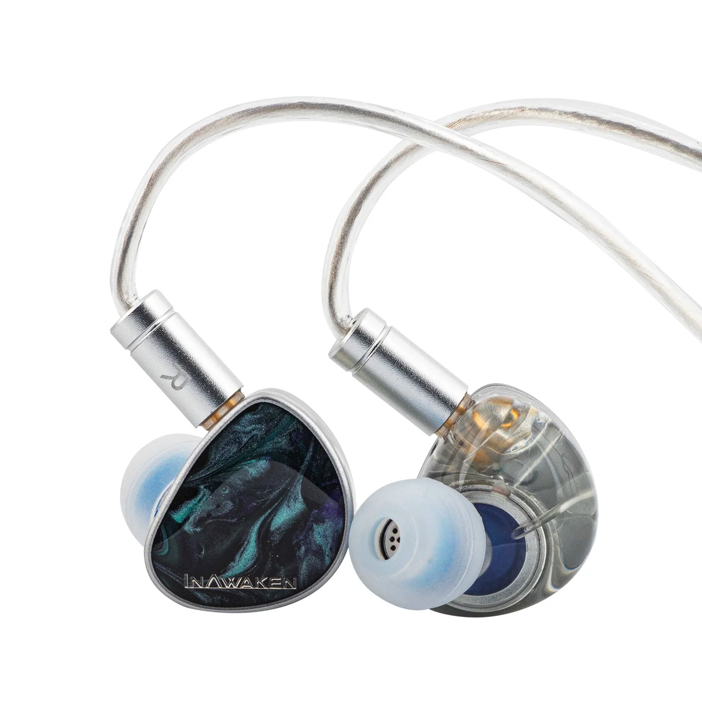 INAWAKEN DAWN Ms Purple-Gold Diaphragm Dynamic Driver IEM Headphones with OFC Shielded Cable